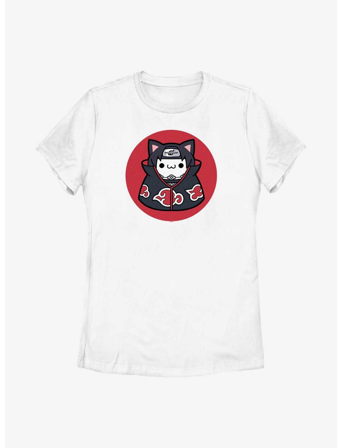 Naruto Itachi Cat Uchiha Clan Womens T-Shirt, WHITE, hi-res