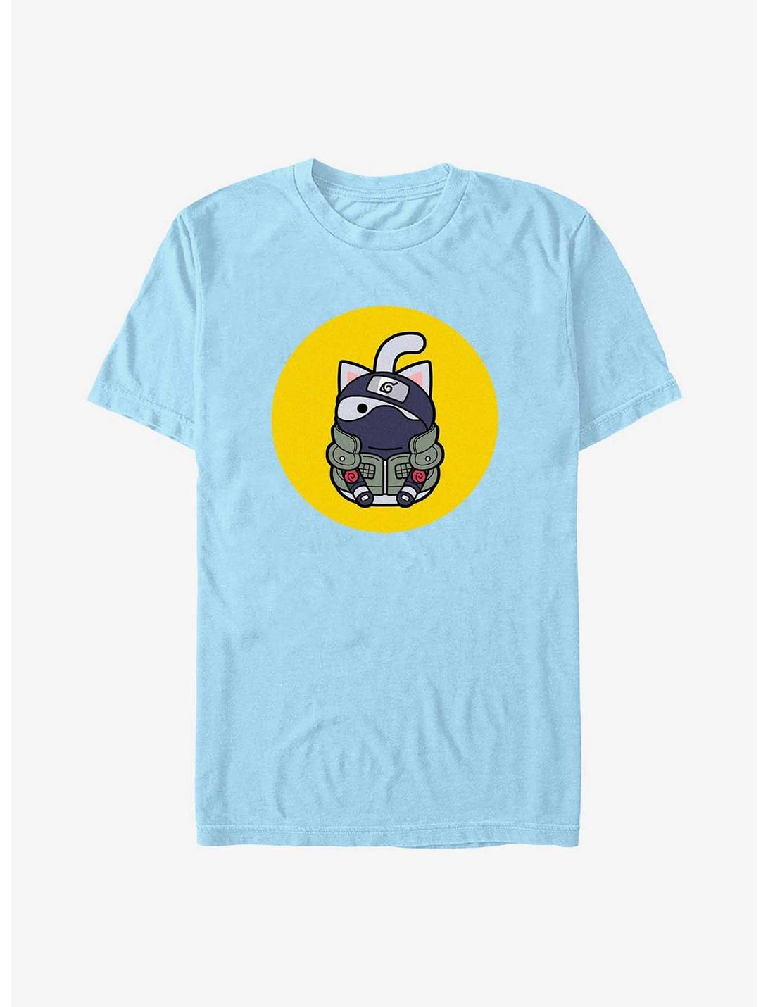 Naruto Cat Kakashi T-Shirt, LT BLUE, hi-res