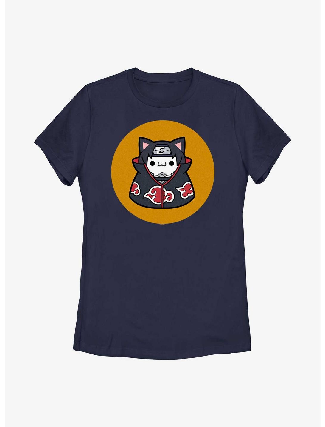 Naruto Cat Itachi Womens T-Shirt, NAVY, hi-res
