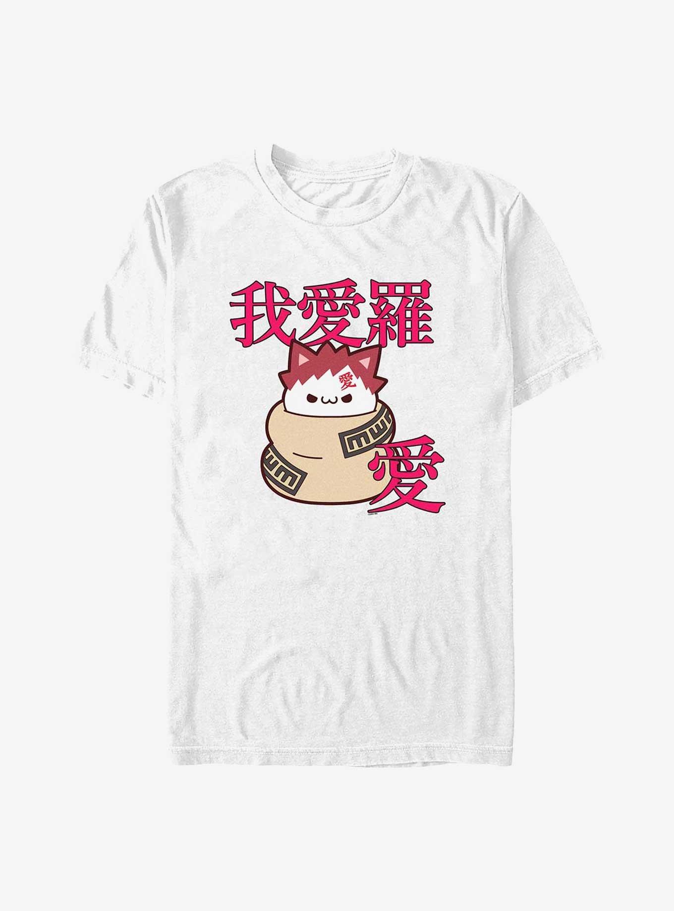 Naruto Ninja Cat Gaara T-Shirt, WHITE, hi-res