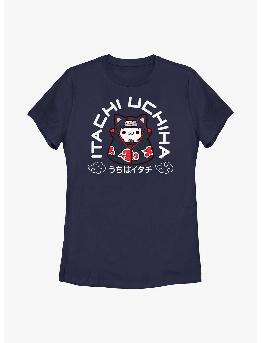 Naruto Ninja Cat Itachi Uchiha Womens T-Shirt, NAVY, hi-res