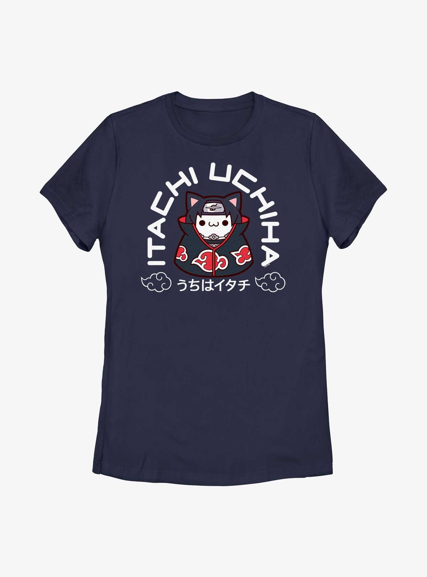 Naruto Ninja Cat Itachi Uchiha Womens T-Shirt, NAVY, hi-res
