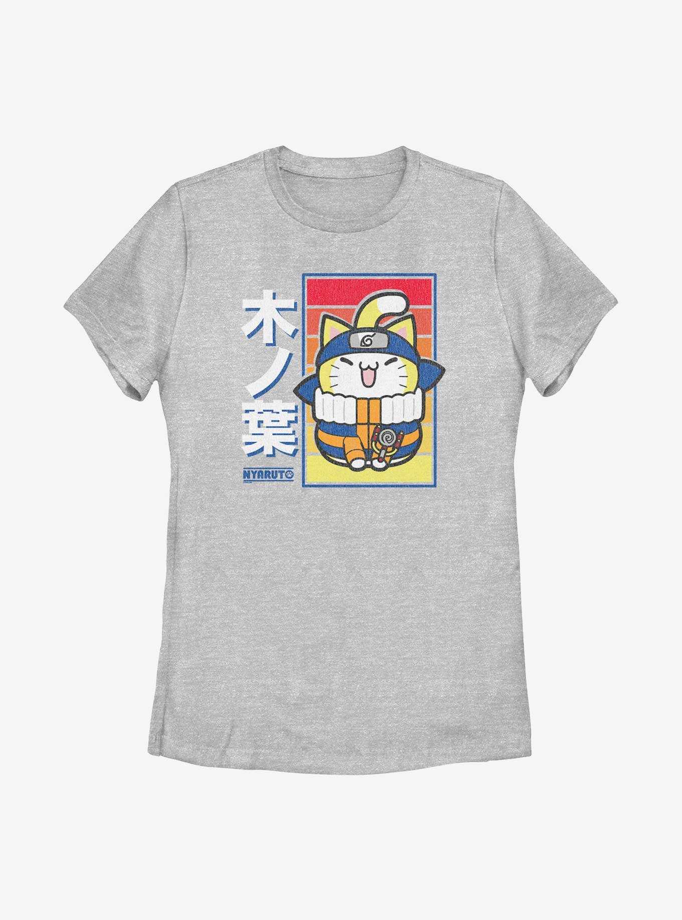 Naruto Nyaruto Cat Sunset Leaf Village Womens T-Shirt, , hi-res
