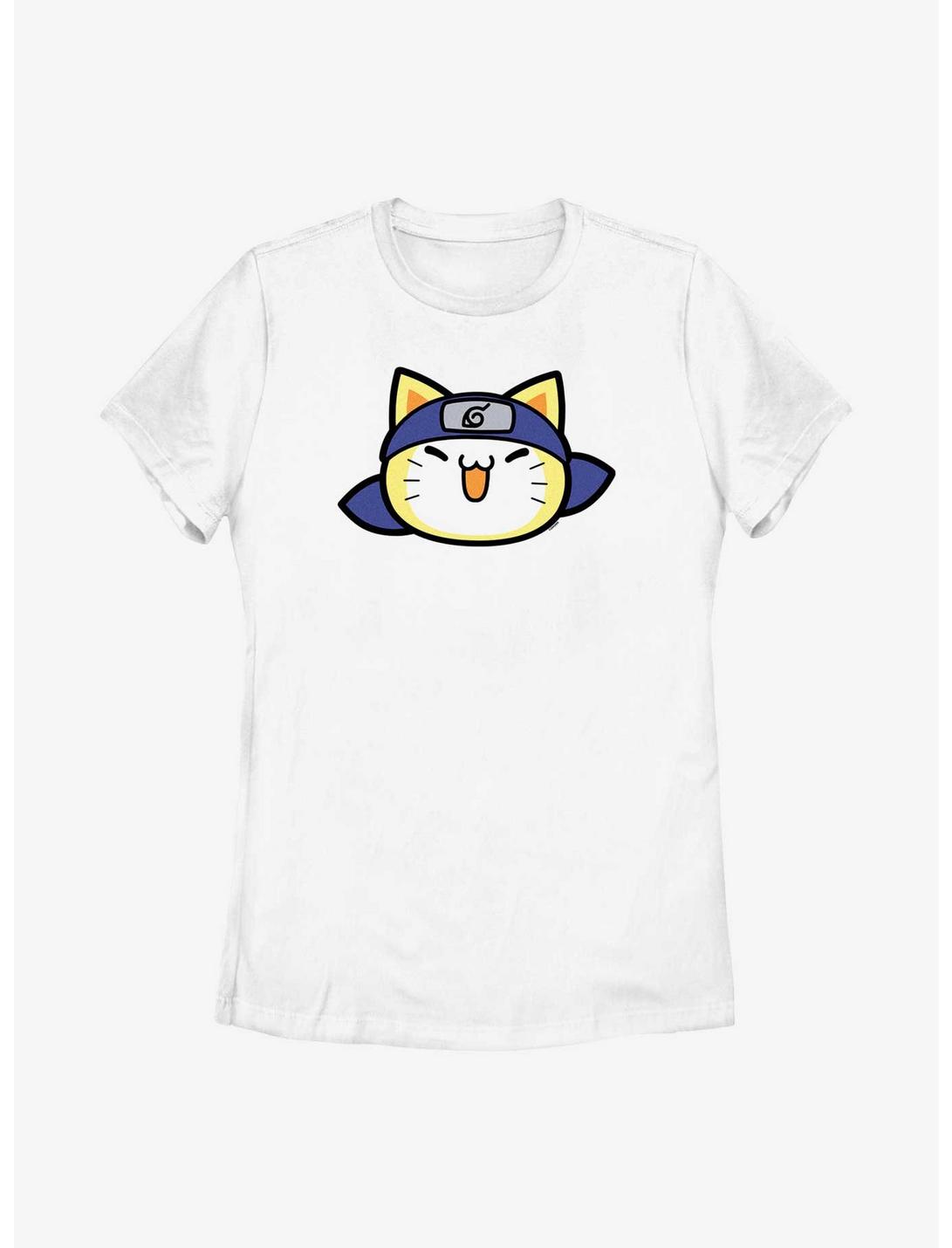Naruto Naruto Cat Face Womens T-Shirt, WHITE, hi-res