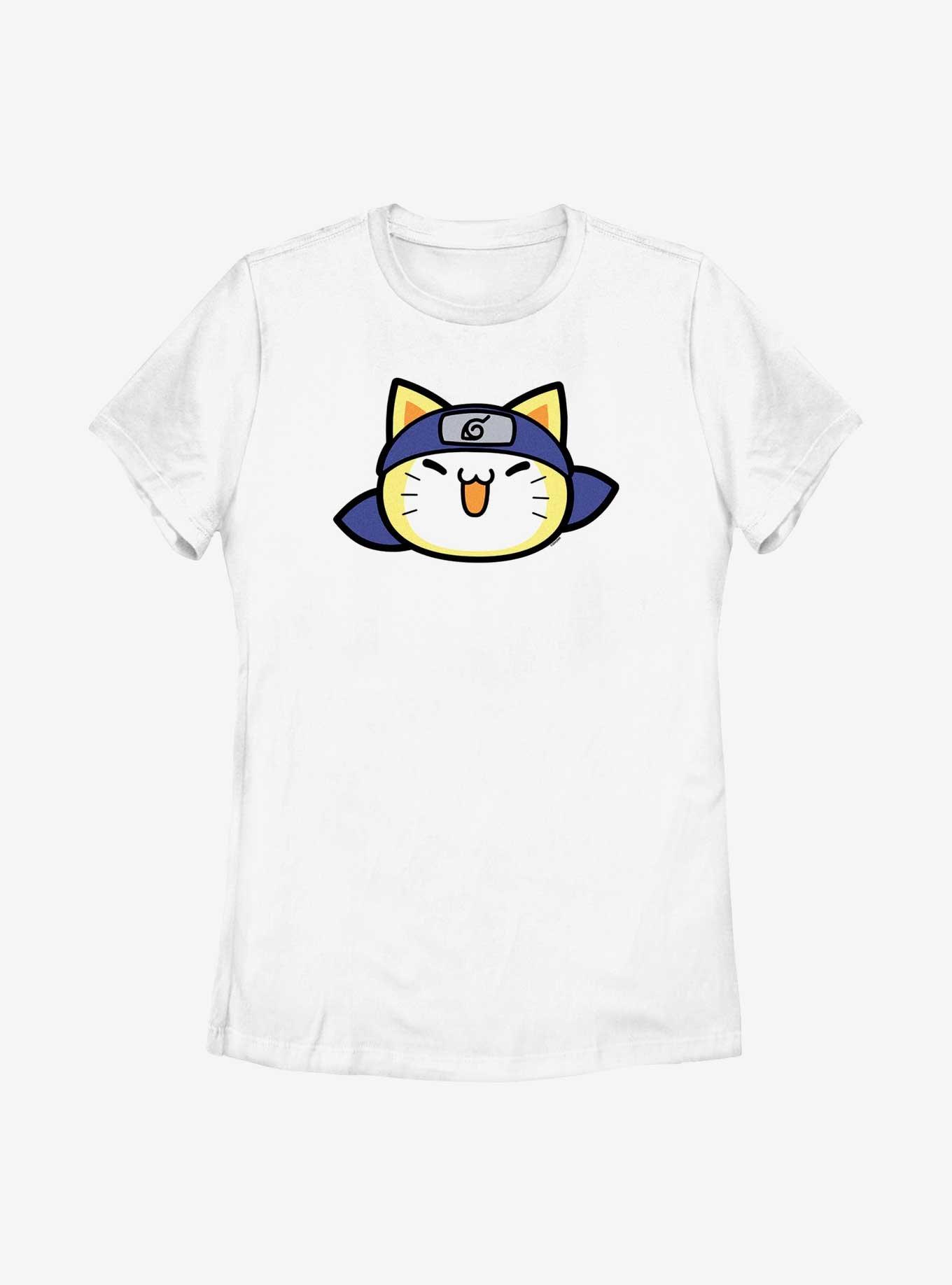 Naruto Naruto Cat Face Womens T-Shirt, WHITE, hi-res