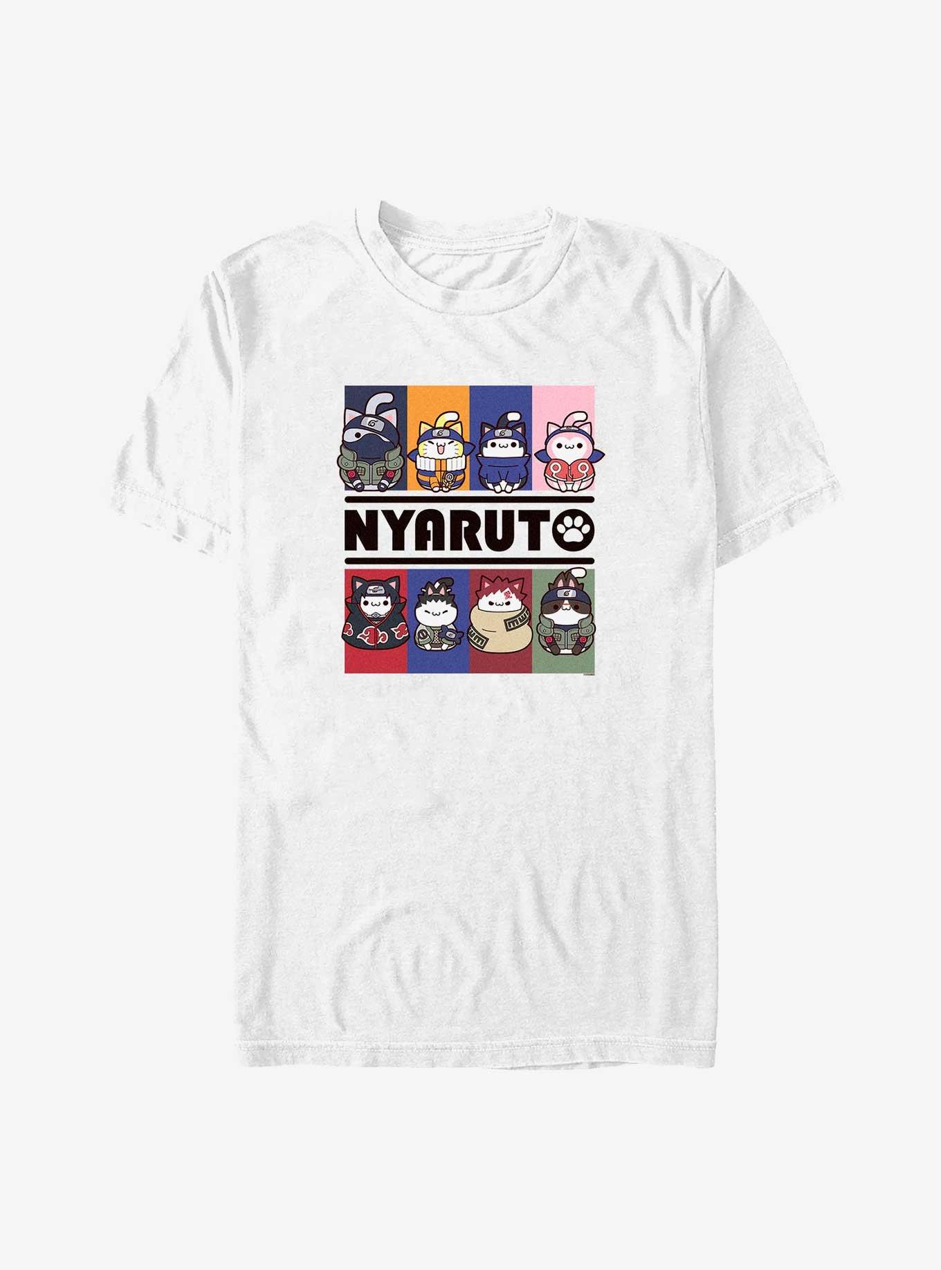 Naruto Nyaruto Cats Meow T-Shirt, WHITE, hi-res