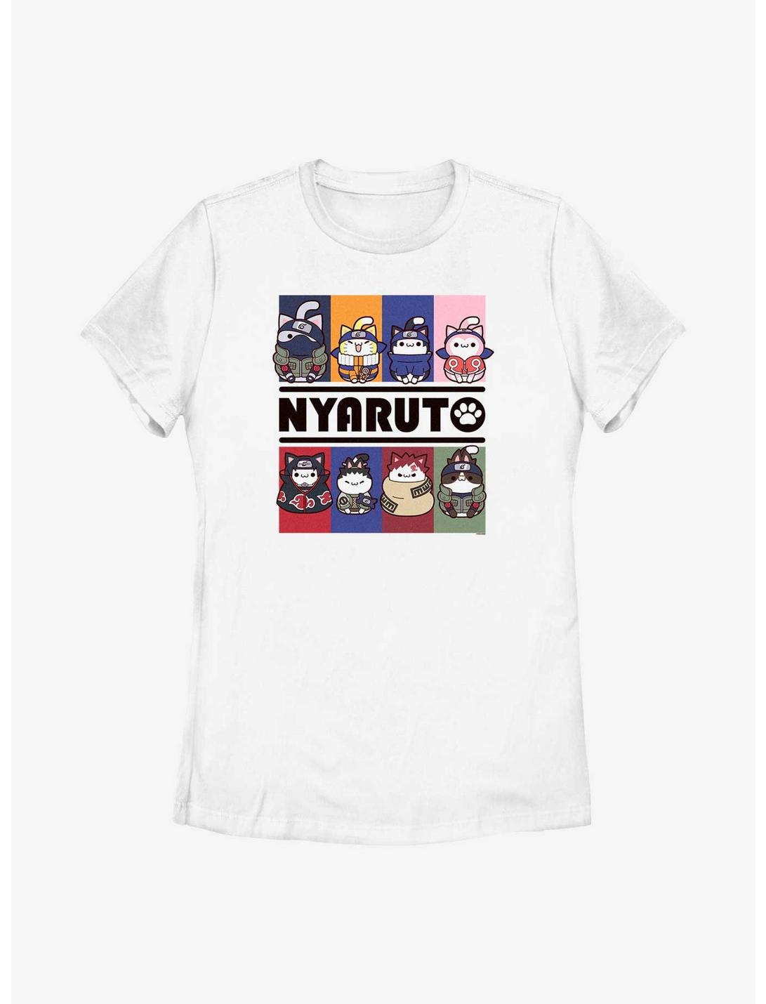Naruto Nyaruto Cats Meow Womens T-Shirt, WHITE, hi-res