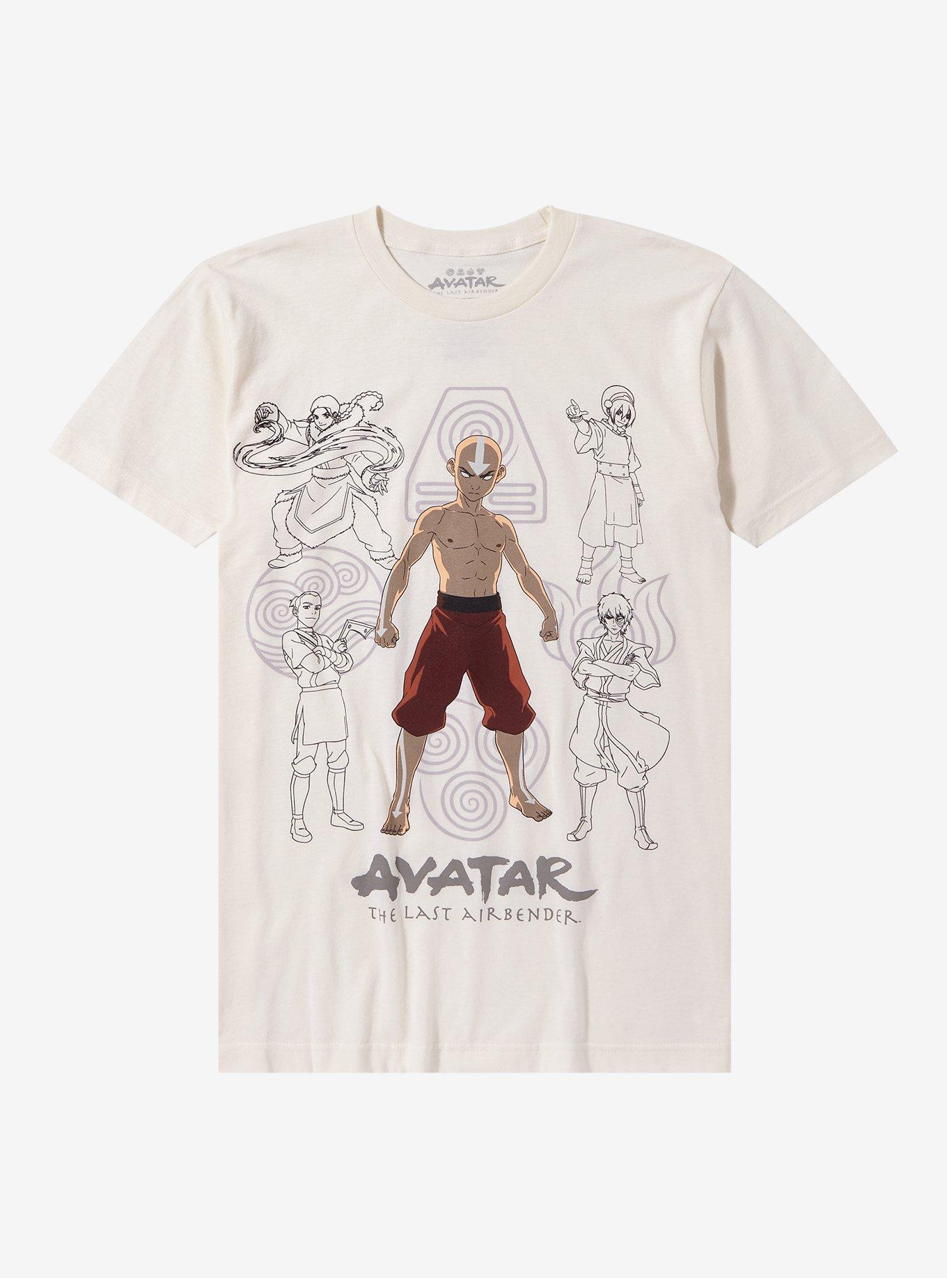 Avatar: The Last Airbender Line Art T-Shirt, NATURAL, hi-res