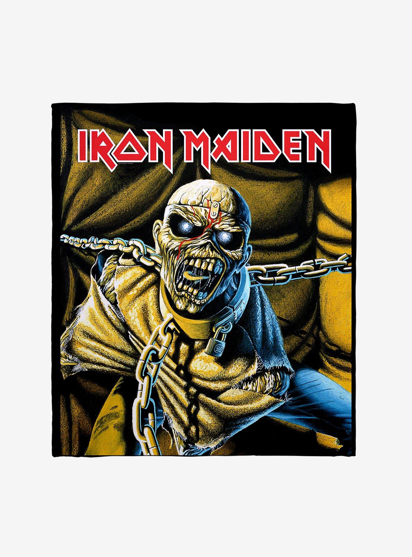 Iron Maiden Pom Album Art Throw Blanket - WHITE | Hot Topic