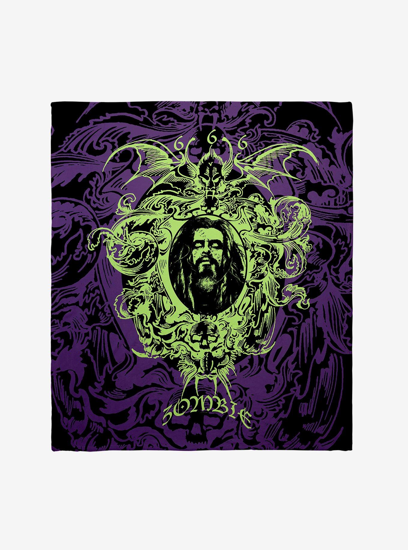 Rob Zombie Filigree Throw Blanket, , hi-res