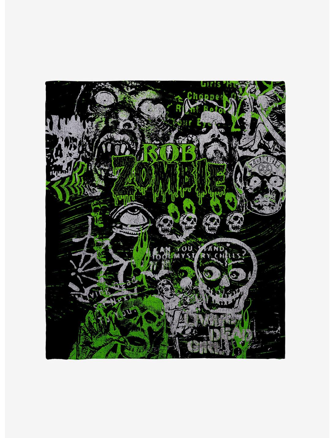 Rob Zombie Graffiti Art Throw Blanket, , hi-res