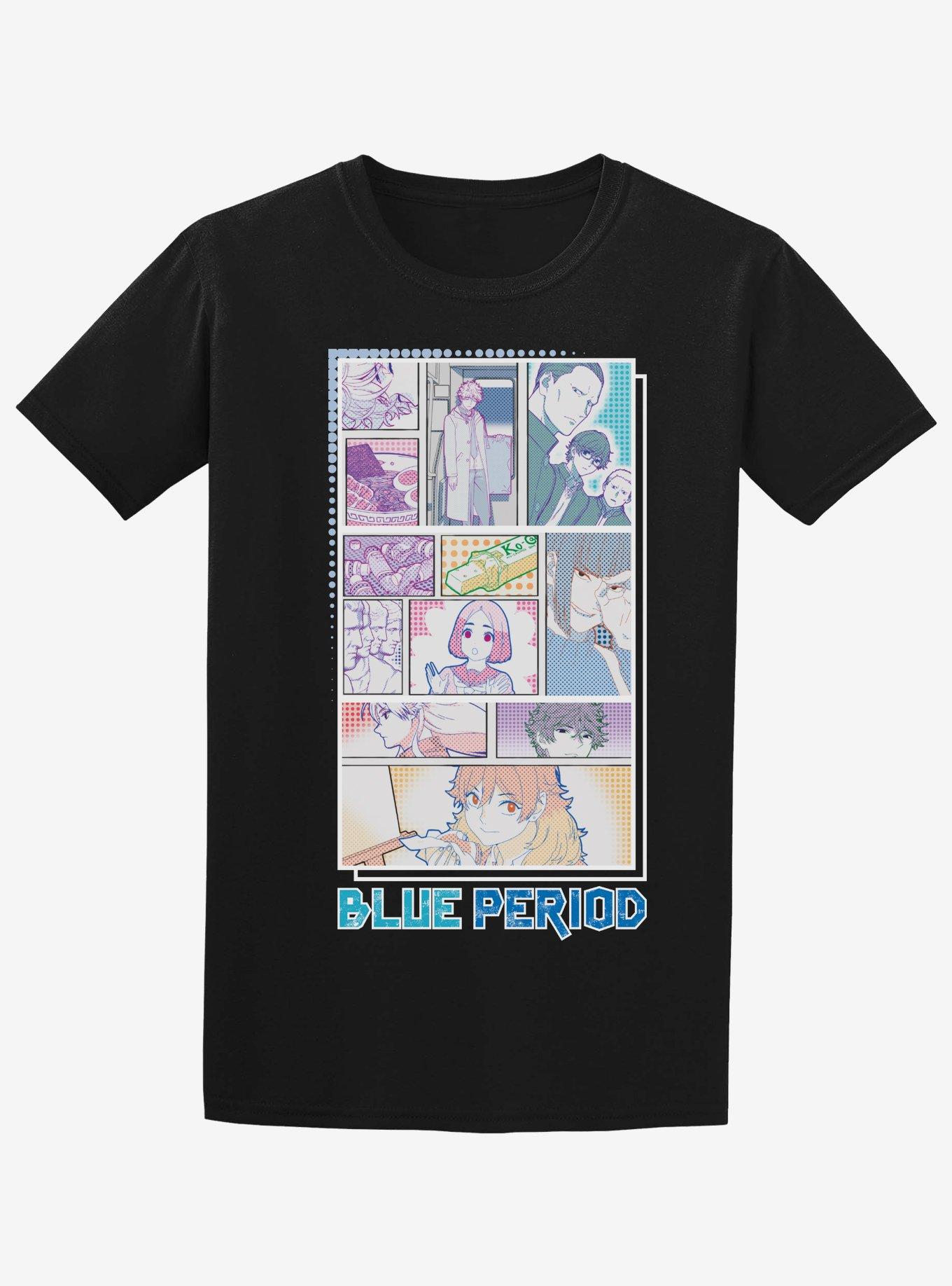 Blue Period Panels Boyfriend Fit Girls T-Shirt, MULTI, hi-res