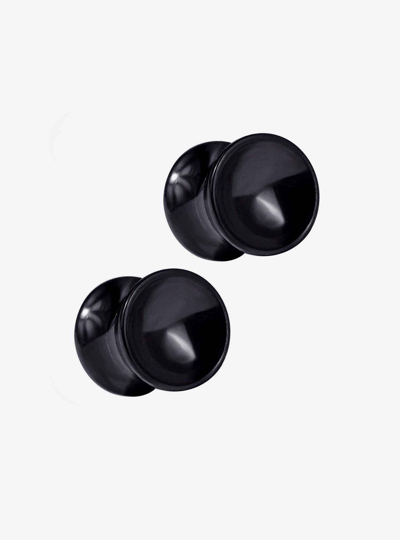Steel Black Concave Plug 2 Pack, MULTI, hi-res
