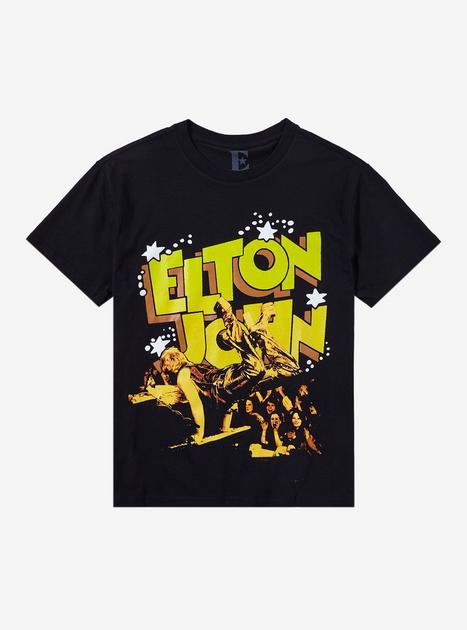 Elton John Cartoon Letters T-Shirt | Hot Topic