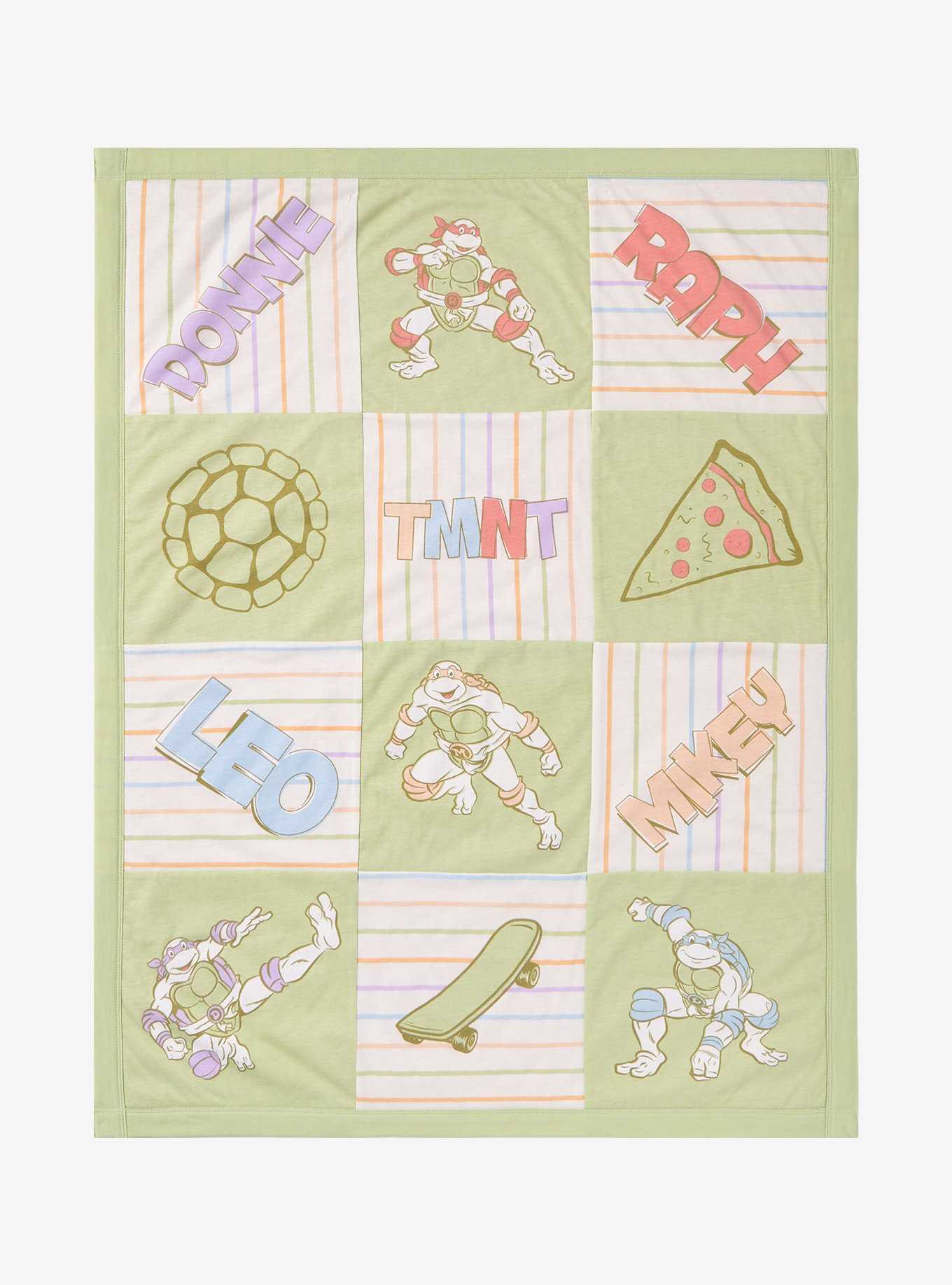 Teenage Mutant Ninja Turtles Icons Checker Quilted Baby Blanket - BoxLunch Exclusive, , hi-res