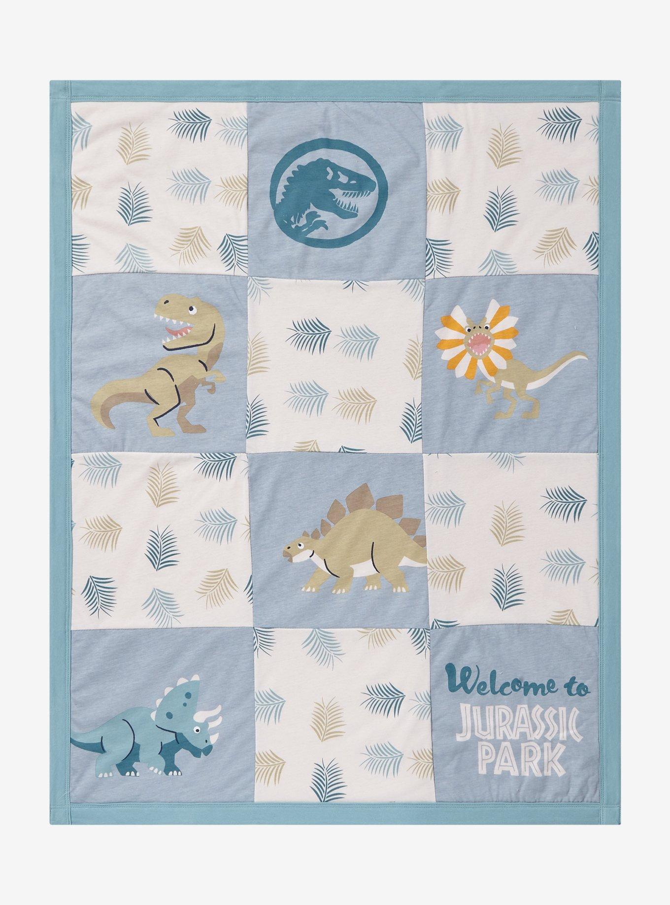 Jurassic Park Dinosaurs Quilted Baby Blanket - BoxLunch Exclusive
