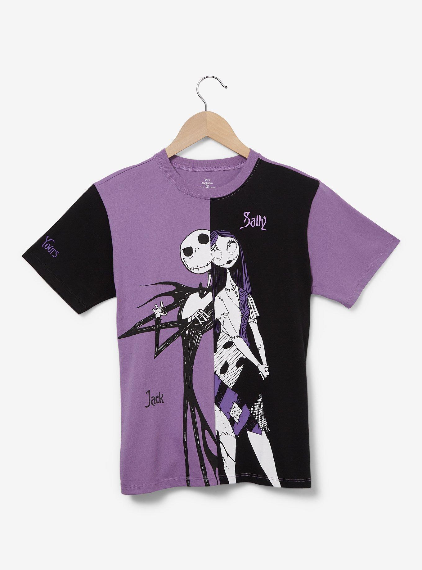 Disney The Nightmare Before Christmas Jack & Sally Eternally Yours Youth T-Shirt, PURPLE  BLACK, hi-res