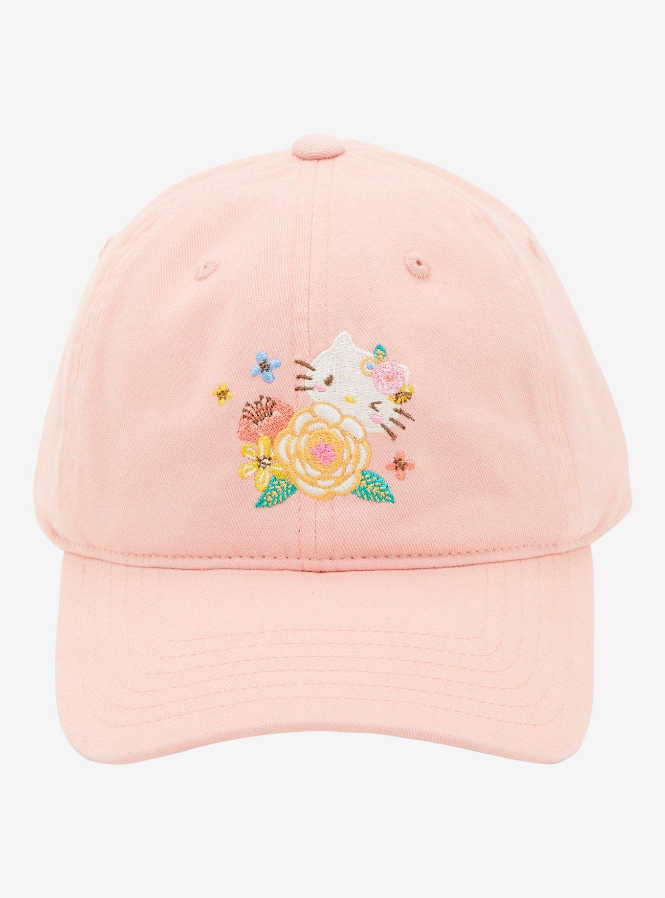 Sanrio Hello Kitty Floral Pink Ball Cap - BoxLunch Exclusive, , hi-res