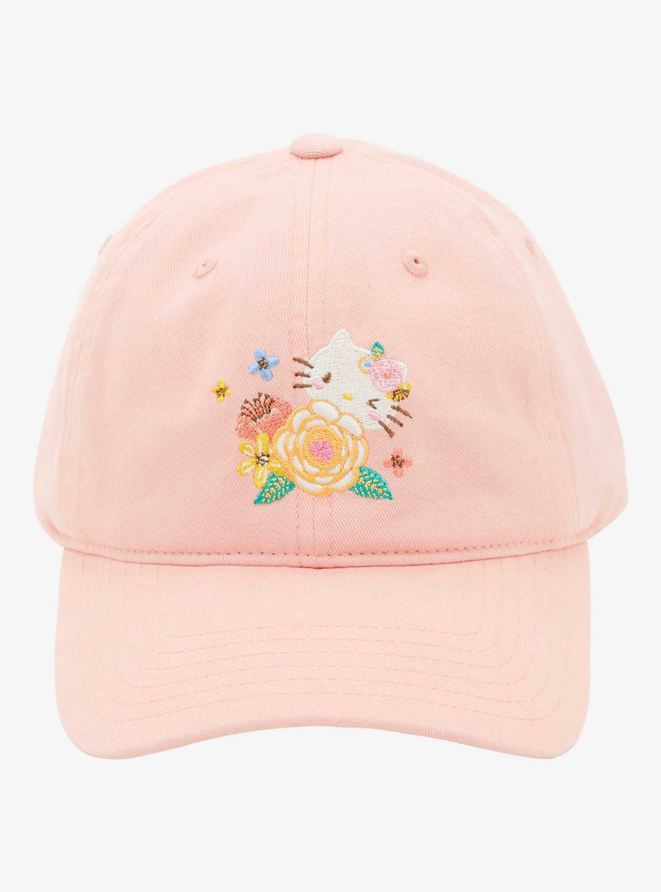 Sanrio Hello Kitty Floral Pink Ball Cap - BoxLunch Exclusive, , hi-res