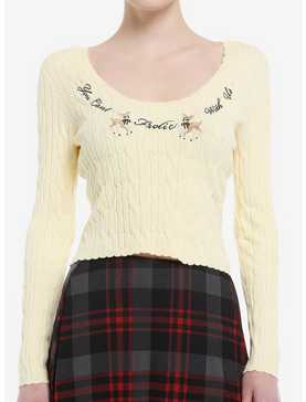 Sweet Society Can't Frolic With Us Deer Girls Long-Sleeve Sweater, , hi-res