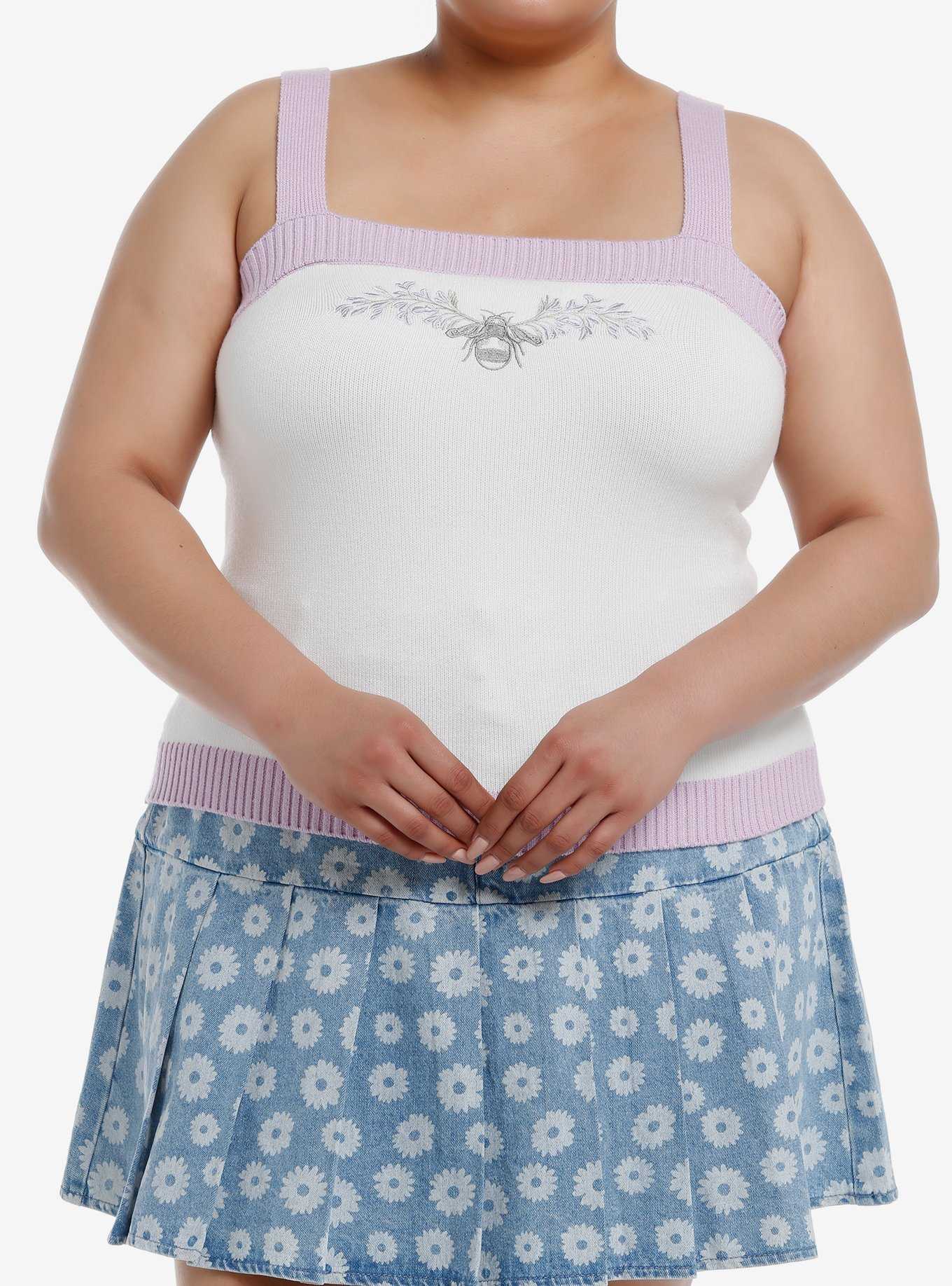 Her Universe Bridgerton Embroidered Knit Tank Top Plus Size, , hi-res