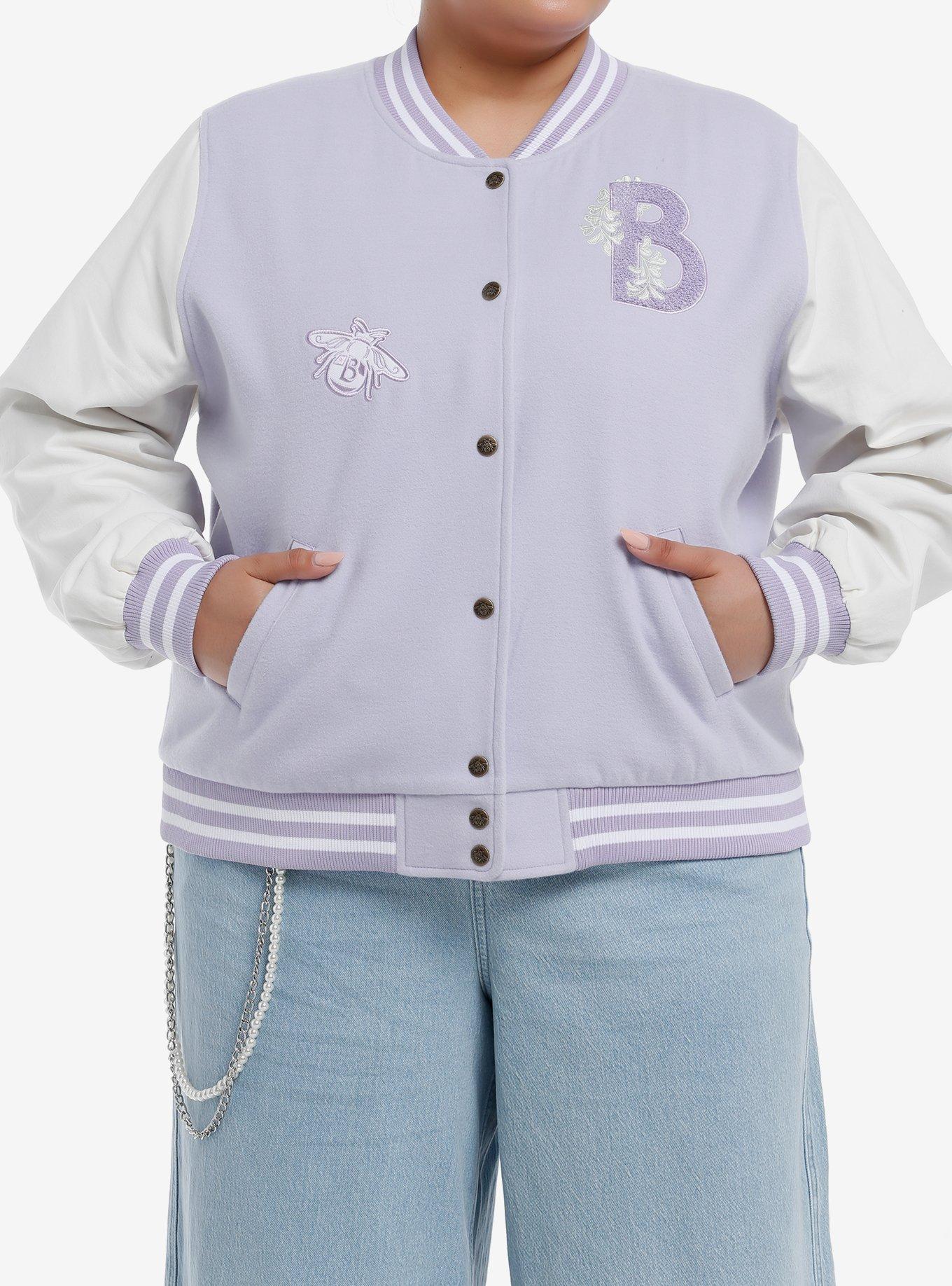 Her Universe Bridgerton Lavender Varsity Jacket Plus Size, , hi-res