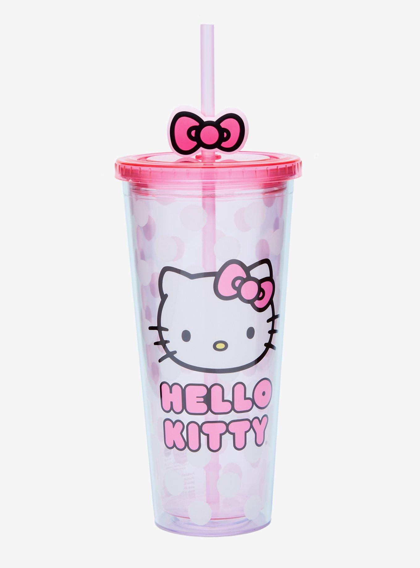 Sanrio Hello Kitty Polka Dot Carnival Cup with Straw Charm, , hi-res