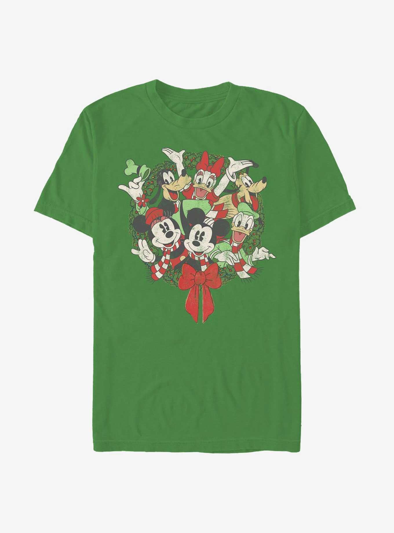 Disney Mickey Mouse & Friends Holiday Wreath T-Shirt, , hi-res