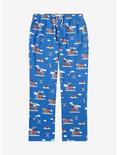 One Piece Scenic Ship Allover Print Sleep Pants — BoxLunch Exclusive, BLUE, hi-res