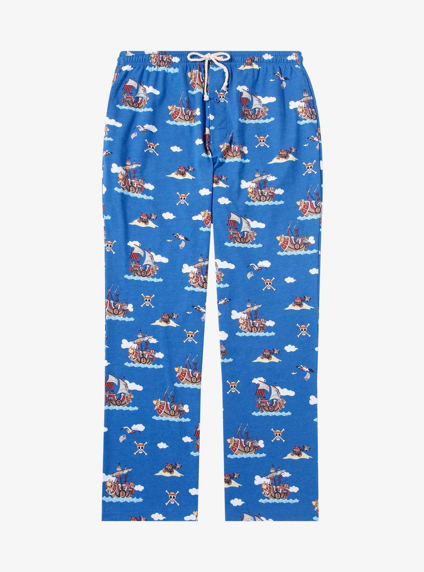 One Piece Scenic Ship Allover Print Sleep Pants — BoxLunch Exclusive, , hi-res