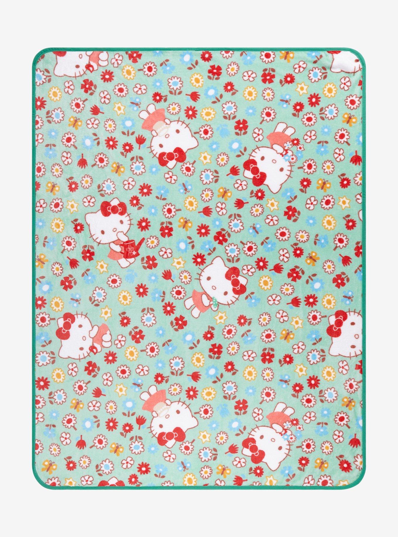 Hello Kitty Flower Throw Blanket, , hi-res