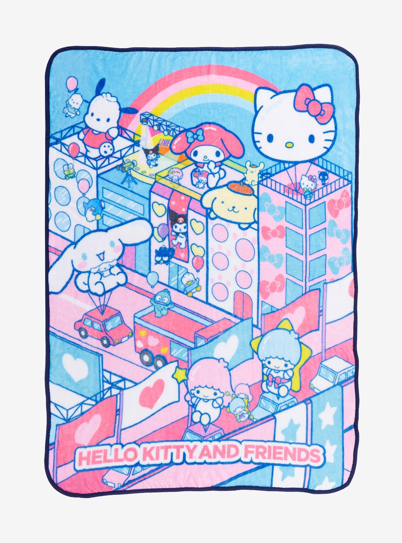 Hello Kitty And Friends Balloon Town Throw Blanket, , hi-res