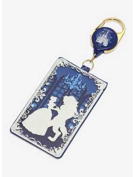 Disney Beauty and the Beast Belle & Beast Silhouettes Retractable Lanyard - BoxLunch Exclusive, , hi-res