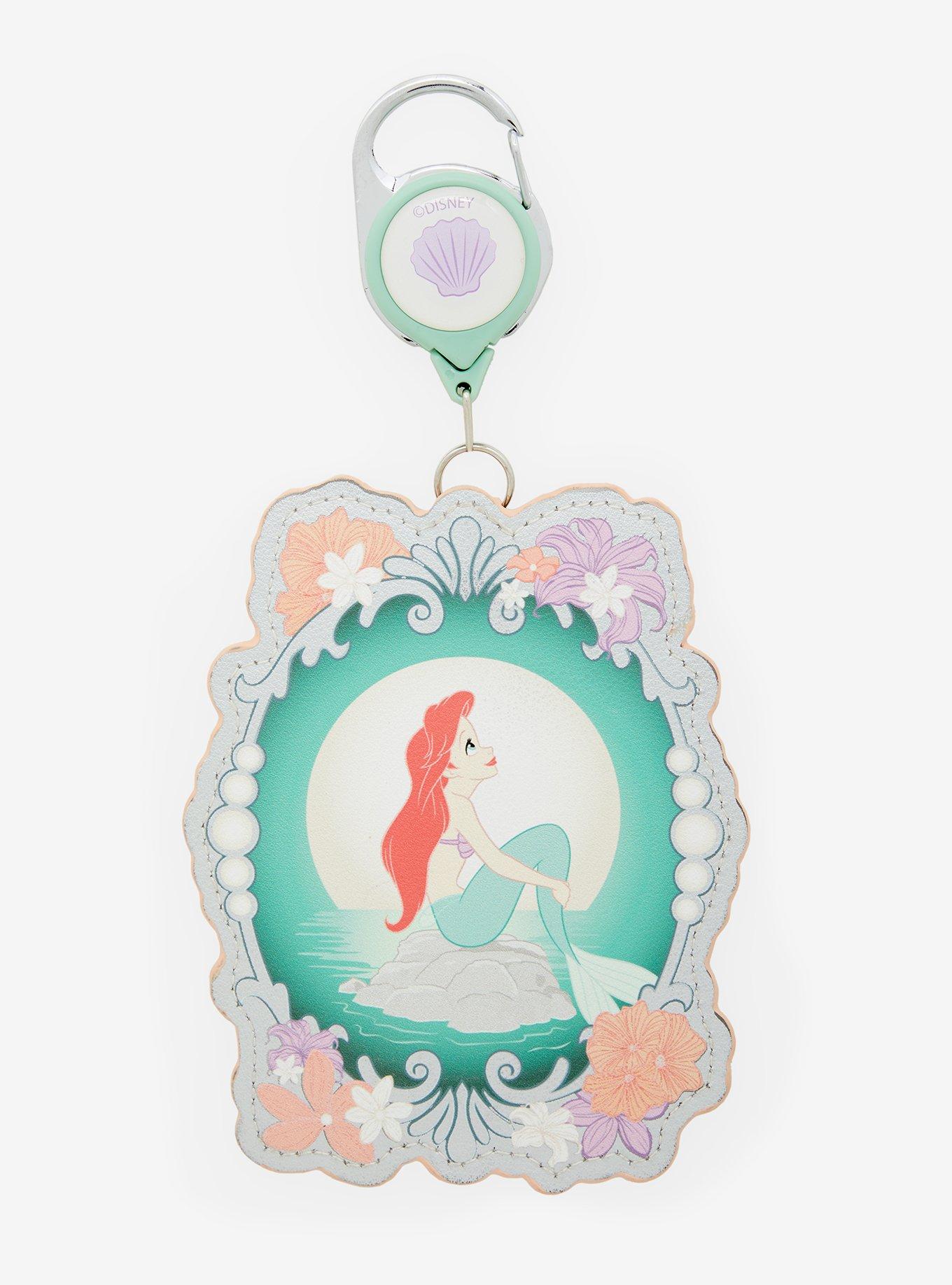 Disney The Little Mermaid Ariel Floral Frame Retractable Lanyard ...