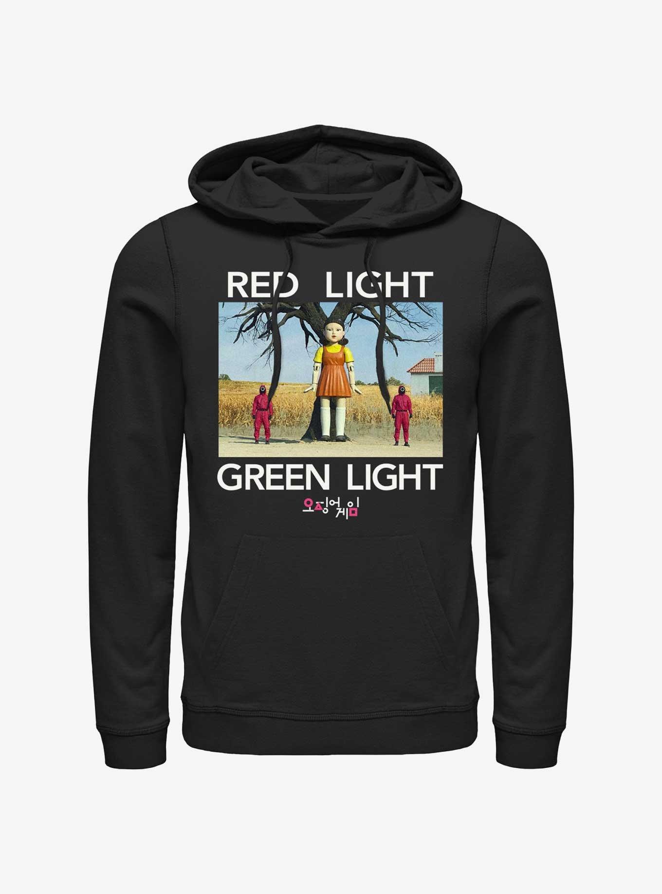 Squid Game Red Light Green Light Hoodie, BLACK, hi-res