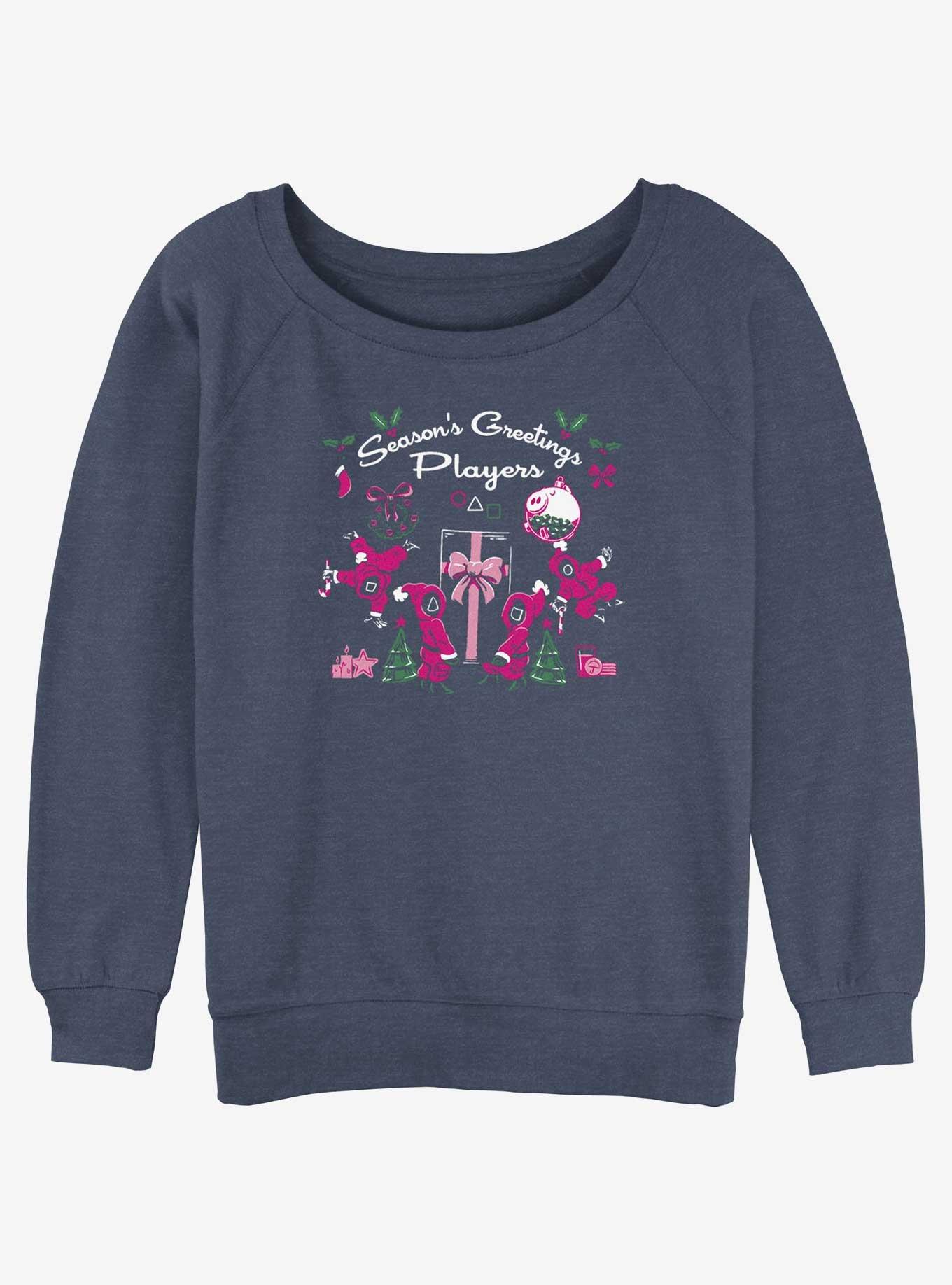 Squid Game Season's Greetings Players Girls Slouchy Sweatshirt, , hi-res