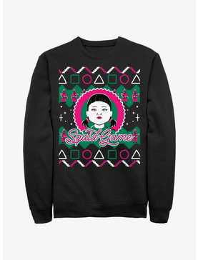 Squid Game Young-Hee Doll Ugly Christmas Sweatshirt, , hi-res