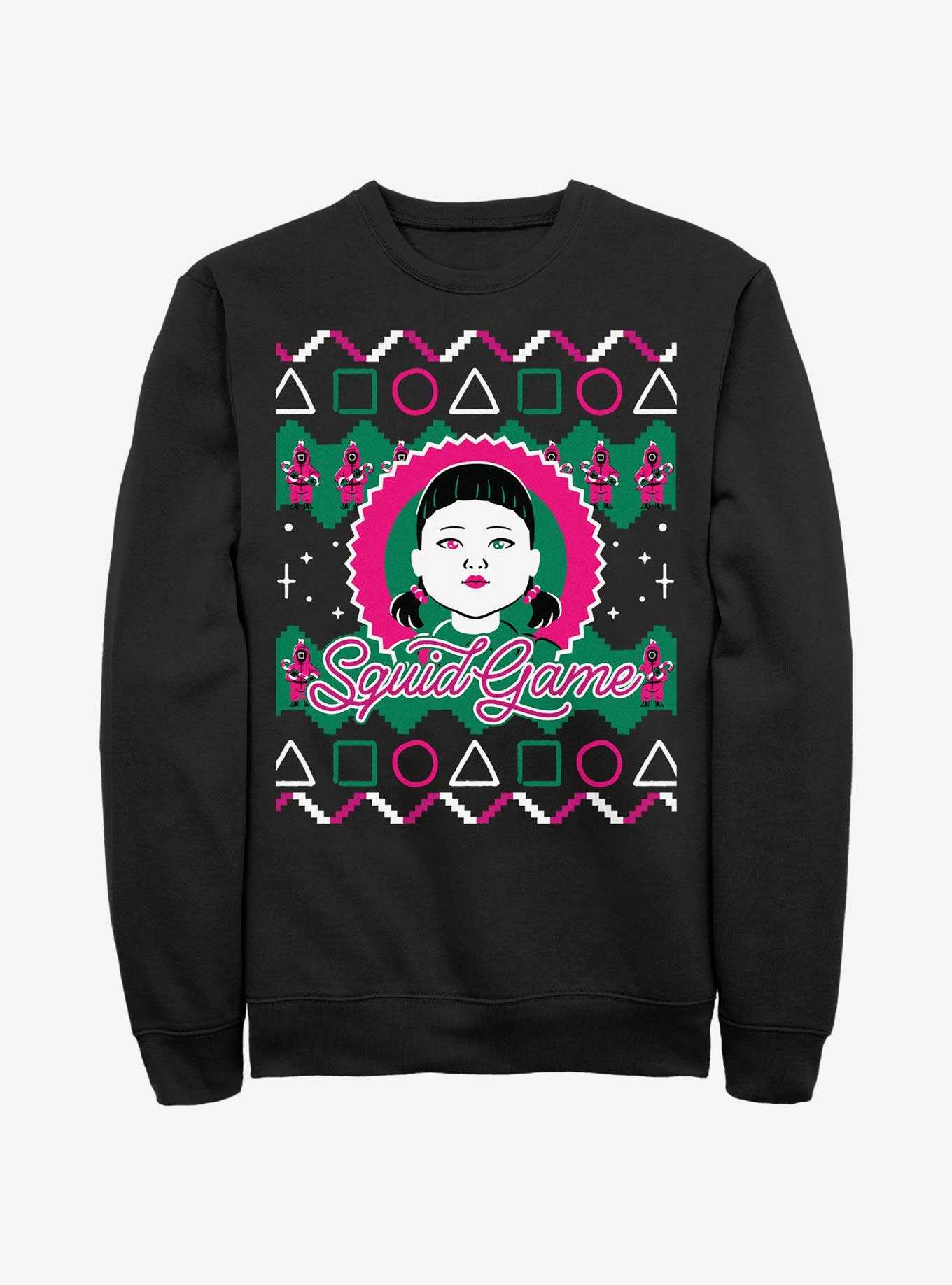 Squid Game Young-Hee Doll Ugly Christmas Sweatshirt, , hi-res