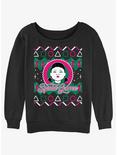 Squid Game Young-Hee Doll Ugly Christmas Girls Slouchy Sweatshirt, BLACK, hi-res