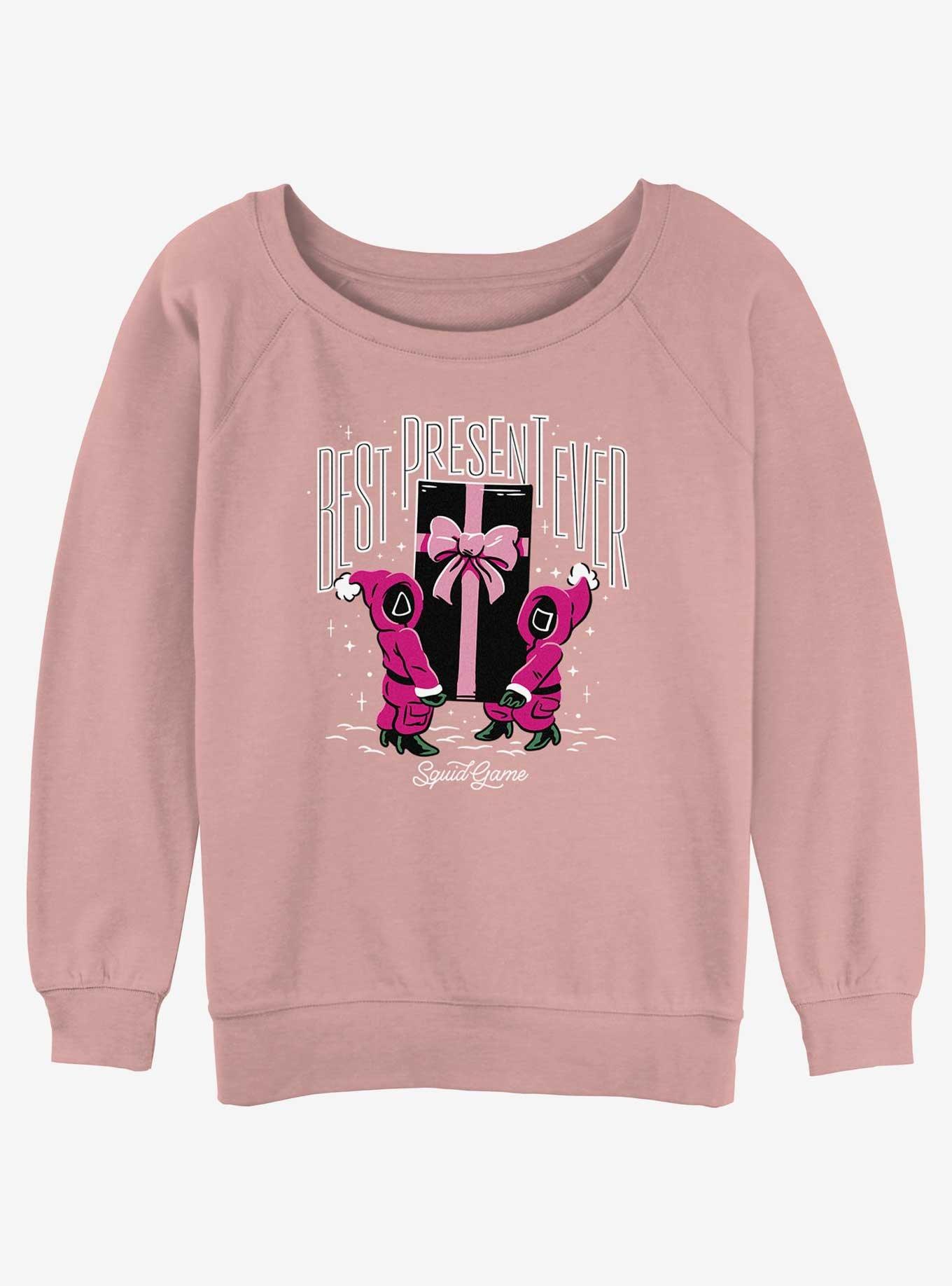 Squid Game Pink Soliders Best Present Ever Girls Slouchy Sweatshirt, DESERTPNK, hi-res