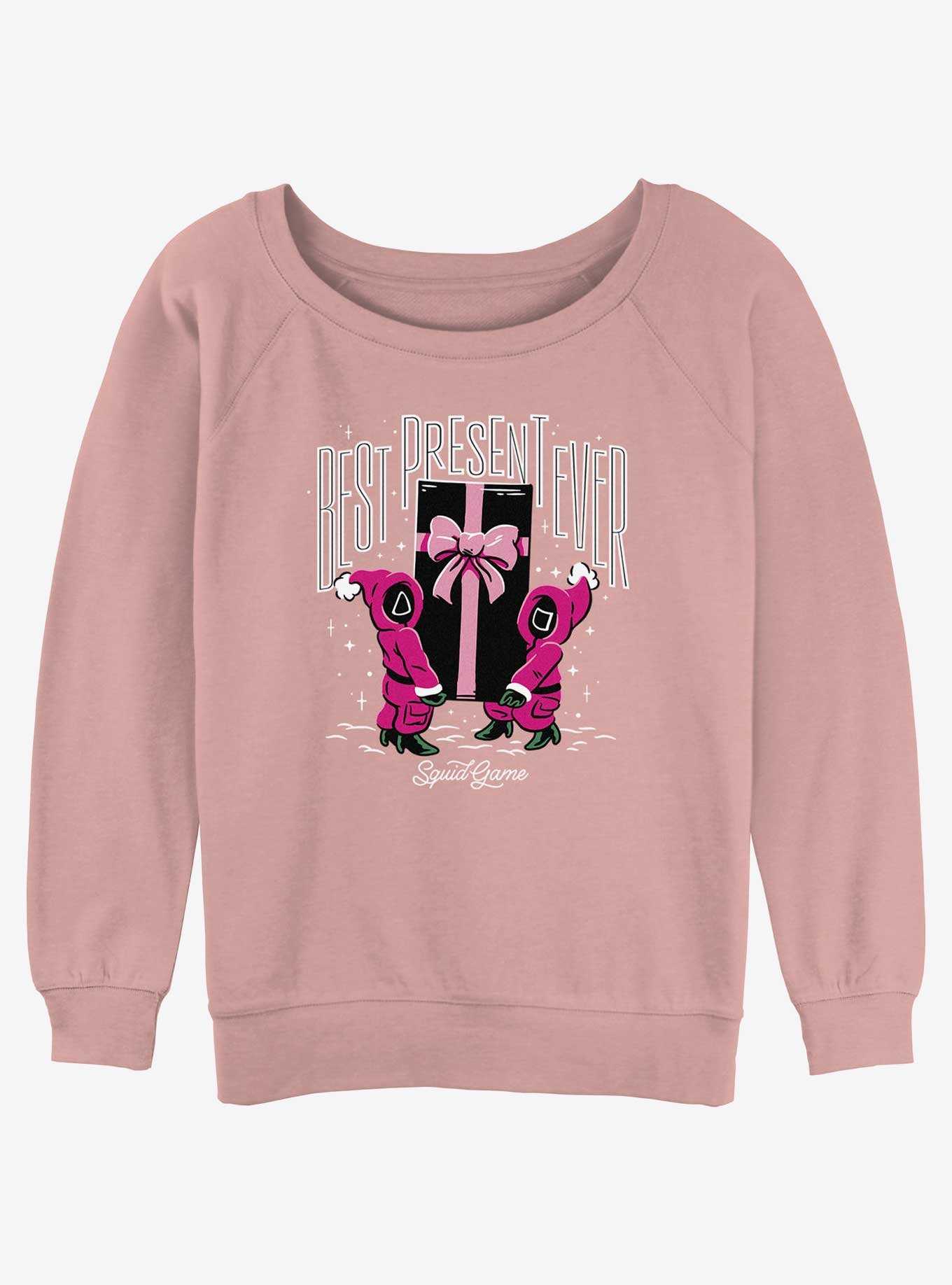 Squid Game Pink Soliders Best Present Ever Girls Slouchy Sweatshirt, , hi-res