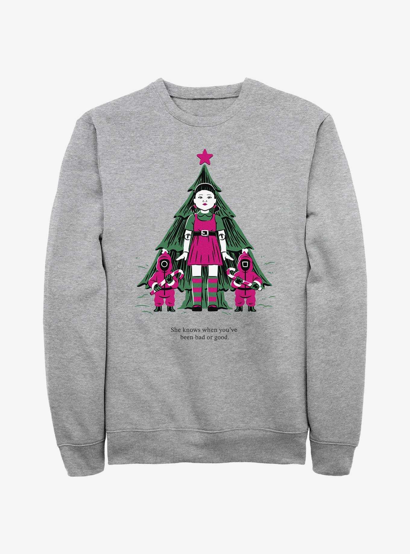 Squid Game Christmas Young-Hee Doll Knows Sweatshirt, , hi-res