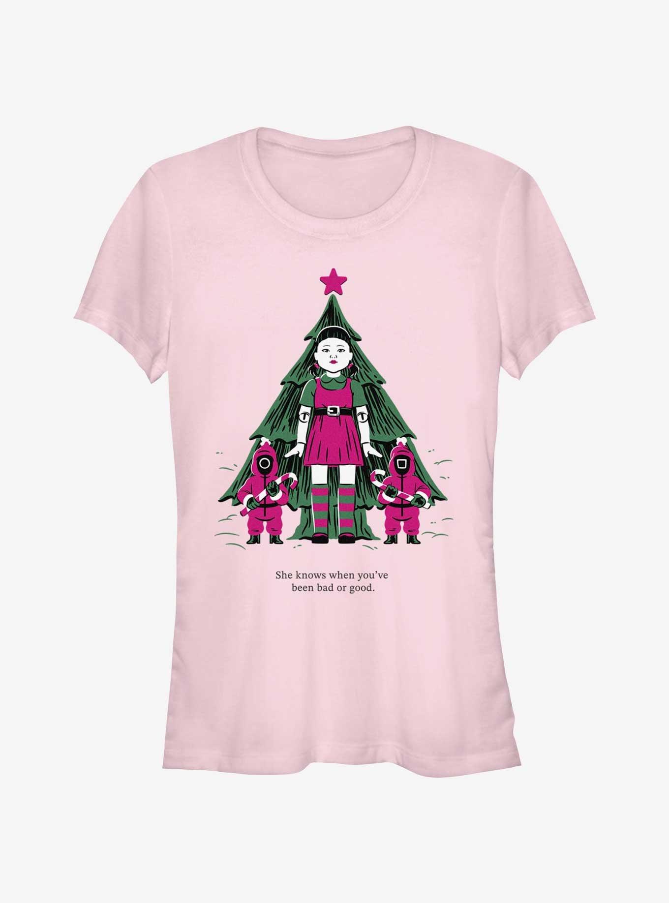 Squid Game Christmas Young-Hee Doll Knows Girls T-Shirt