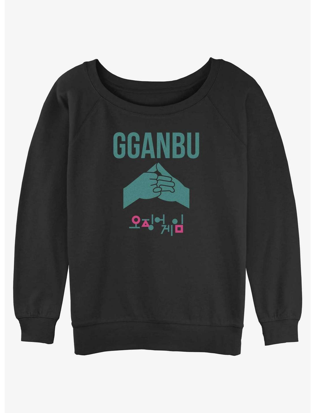 Squid Game Gganbu Buddies Girls Slouchy Sweatshirt, BLACK, hi-res