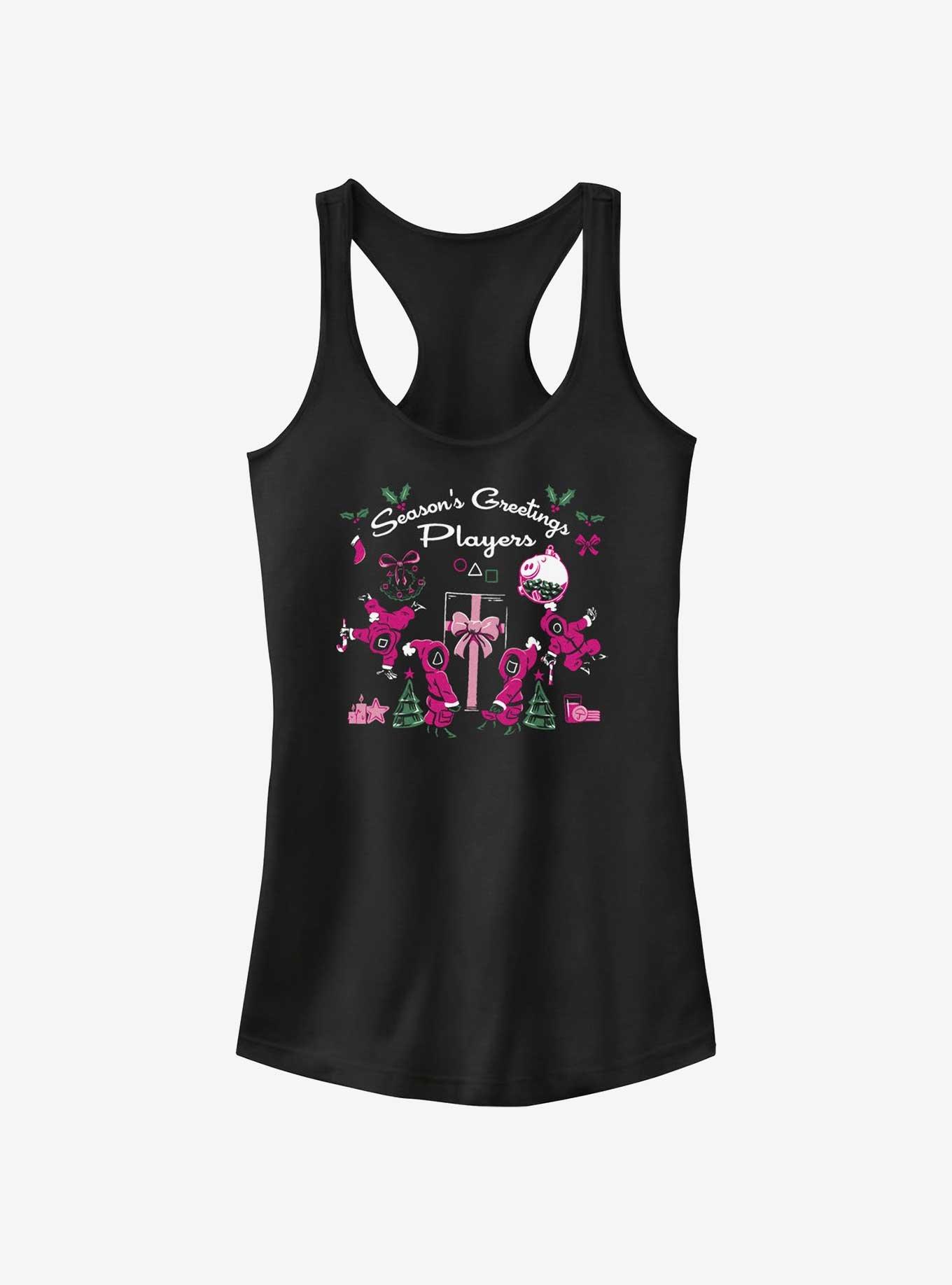 Squid Game Season's Greetings Players Girls Tank, BLACK, hi-res