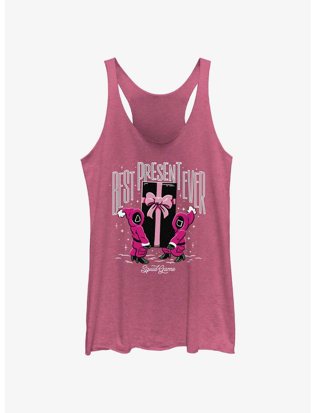 Squid Game Pink Soliders Best Present Ever Girls Tank, PINK HTR, hi-res