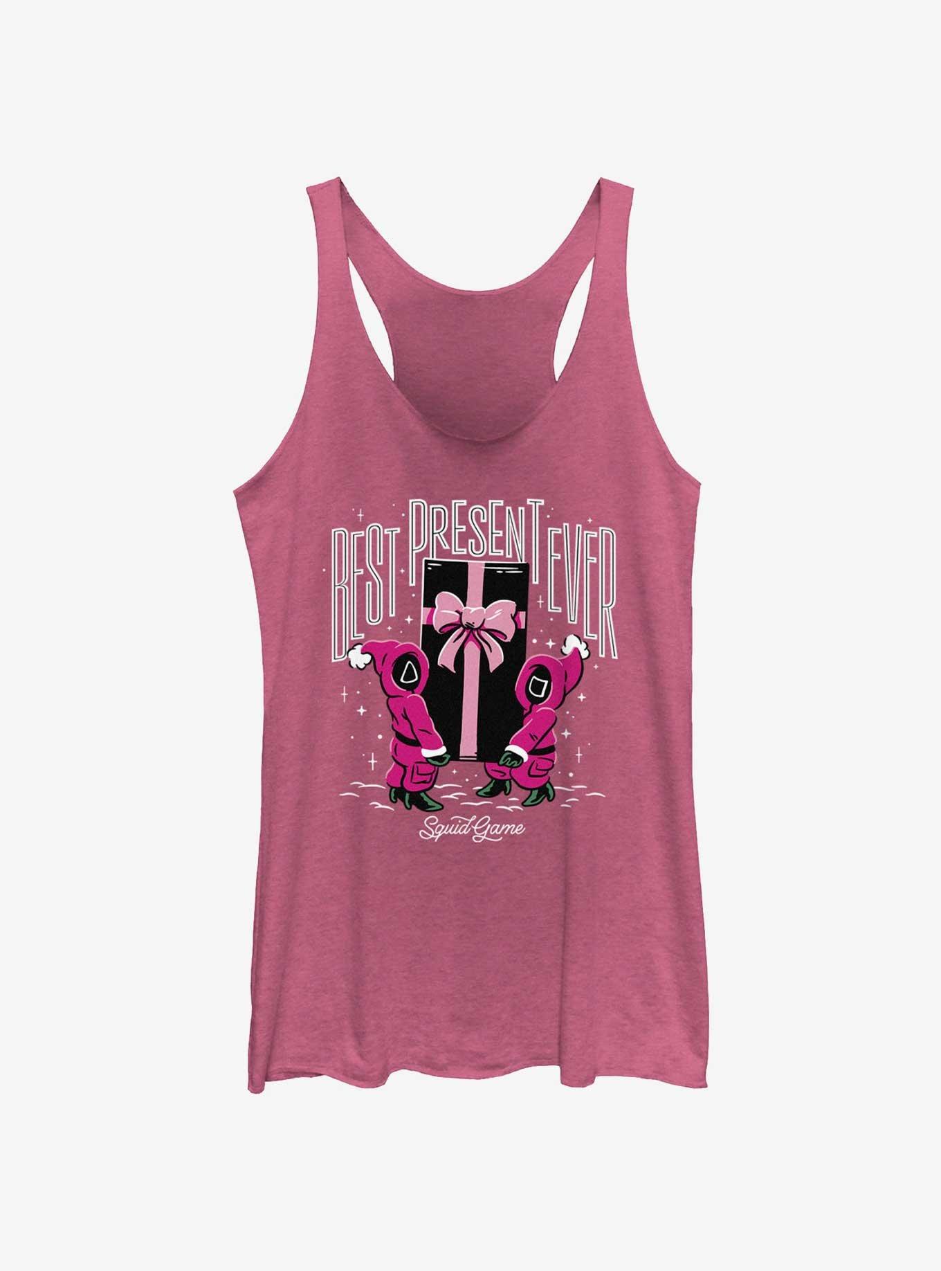 Squid Game Pink Soliders Best Present Ever Girls Tank, PINK HTR, hi-res