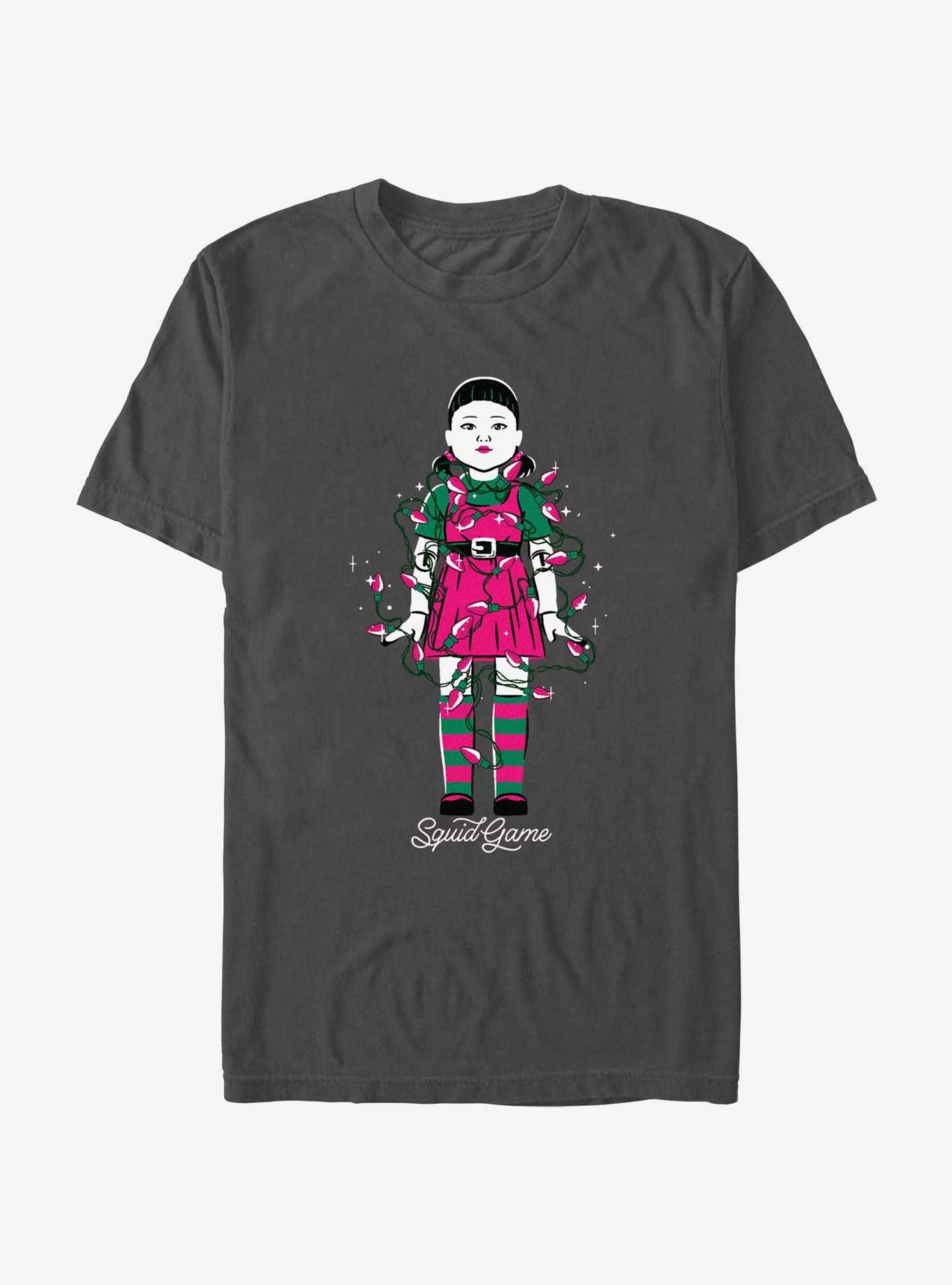 Squid Game Young-Hee Doll In Christmas Lights T-Shirt, , hi-res