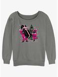 Squid Game Holiday Presents Pink Soldiers Womens Slouchy Sweatshirt, GRAY HTR, hi-res
