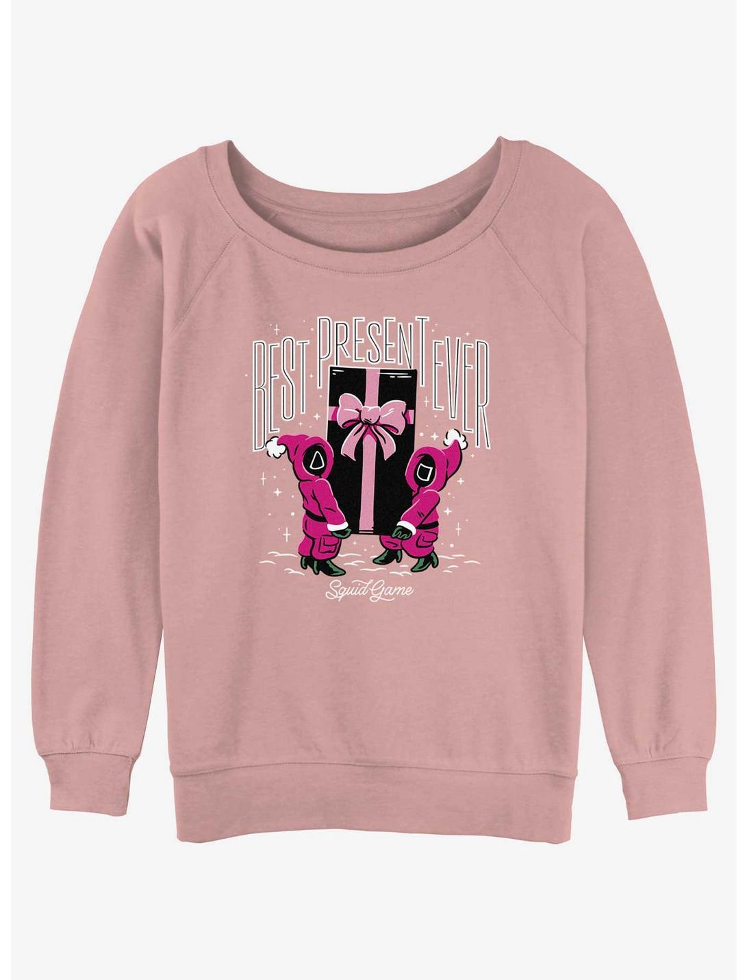 Squid Game Pink Soliders Best Present Ever Womens Slouchy Sweatshirt, DESERTPNK, hi-res